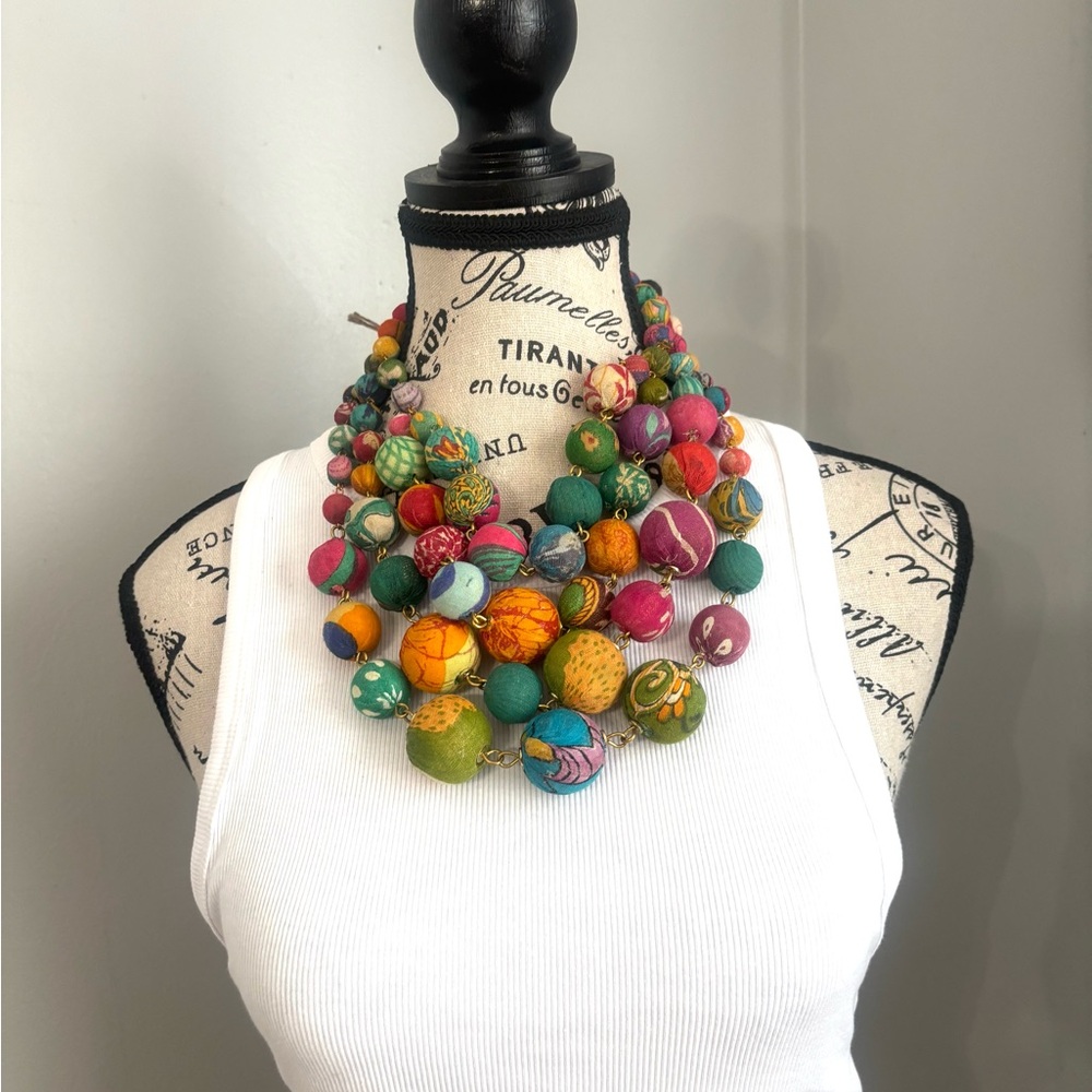 Multicolor Beaded Statement Necklace
